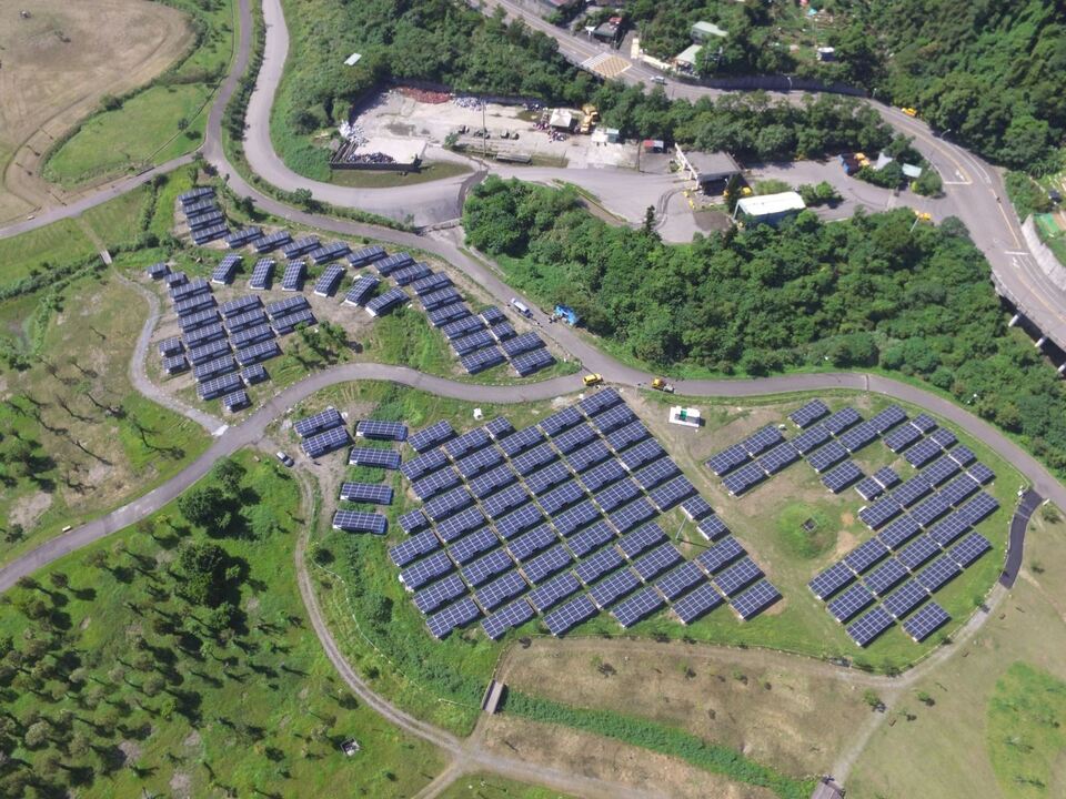 太陽能發電廠空拍圖